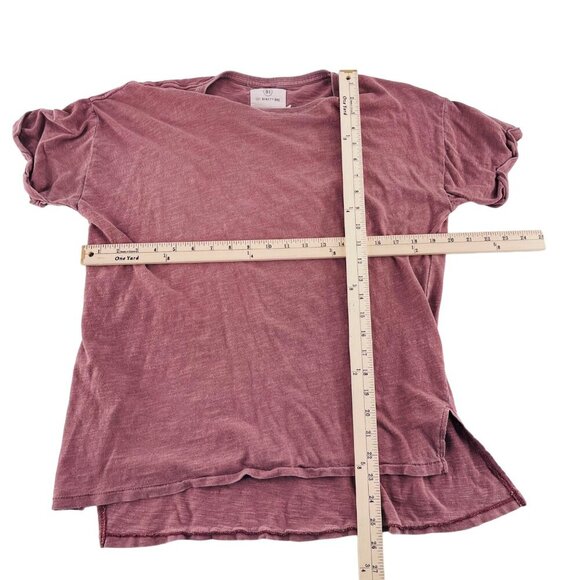 Casual Rose Pink Short Sleeve T-Shirt By Est: Ninety One Size S/P - Picture 3 of 5